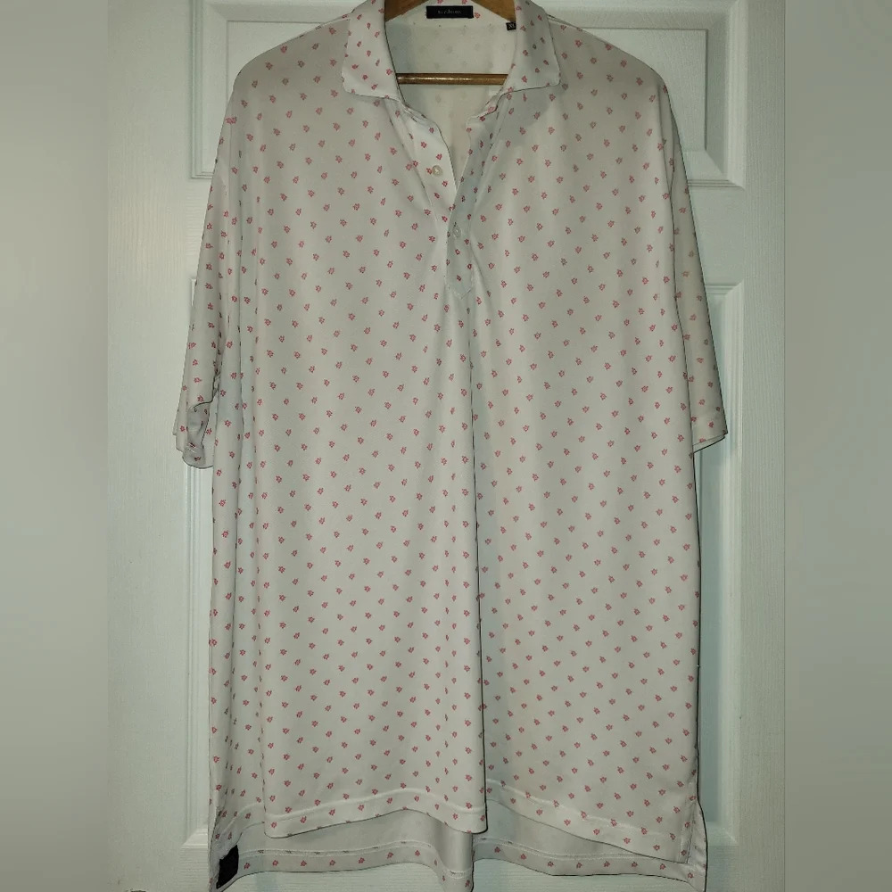 Turtleson Pink Turtles White Polo Size‎ X Large